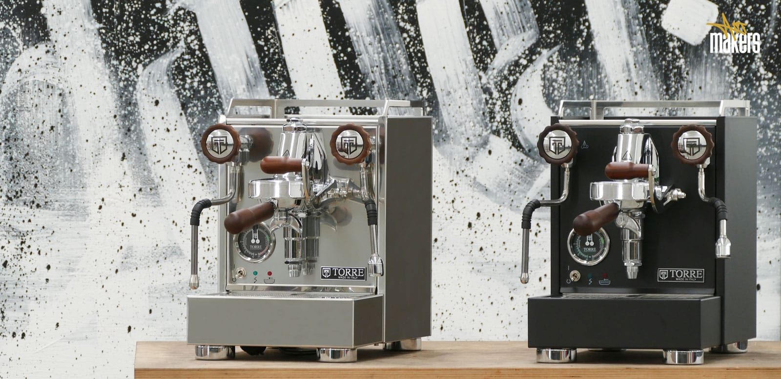 Torre espresso RVS & Zwart